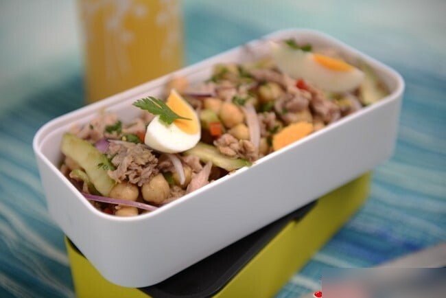 Ensalada de garbanzos con atún